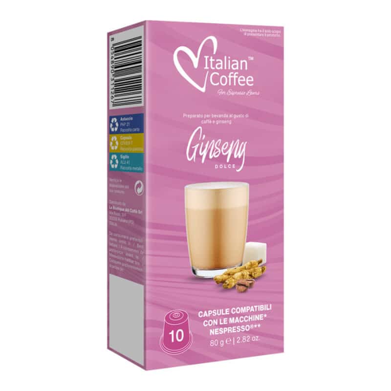 Ginseng Dolce (kawa z żeń-szeniem) Italian Coffee kapsułki do Nespresso - 10 kapsułek