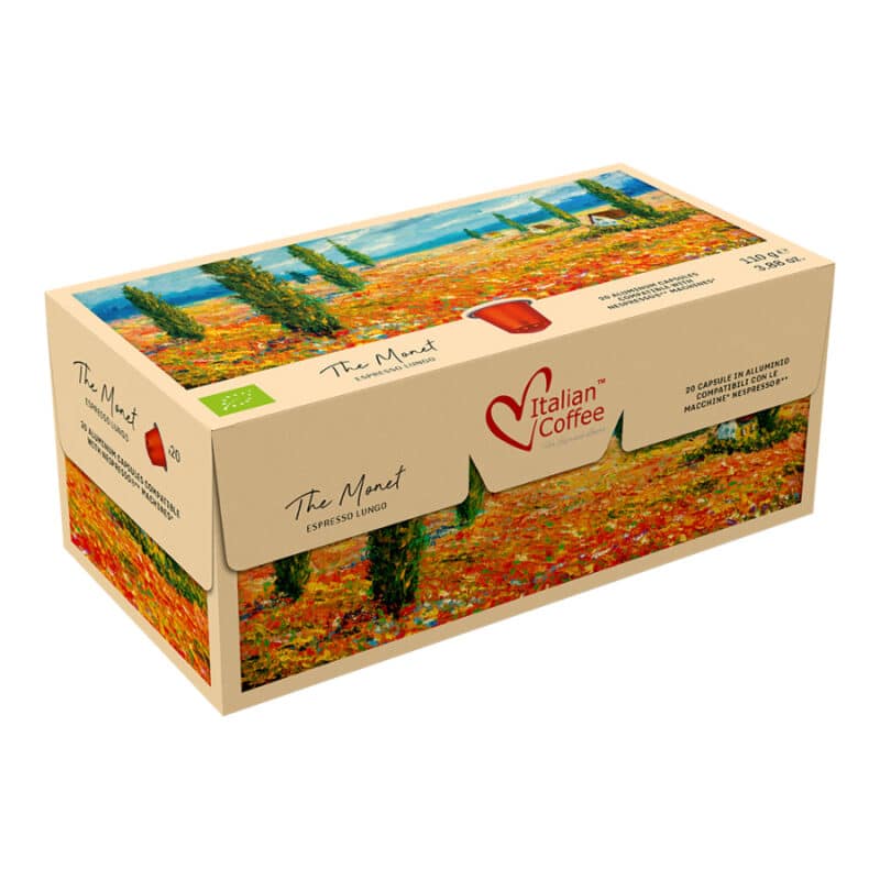 20 Monet Lungo organických hliníkových kapslí s Nespresso kompatibilní
