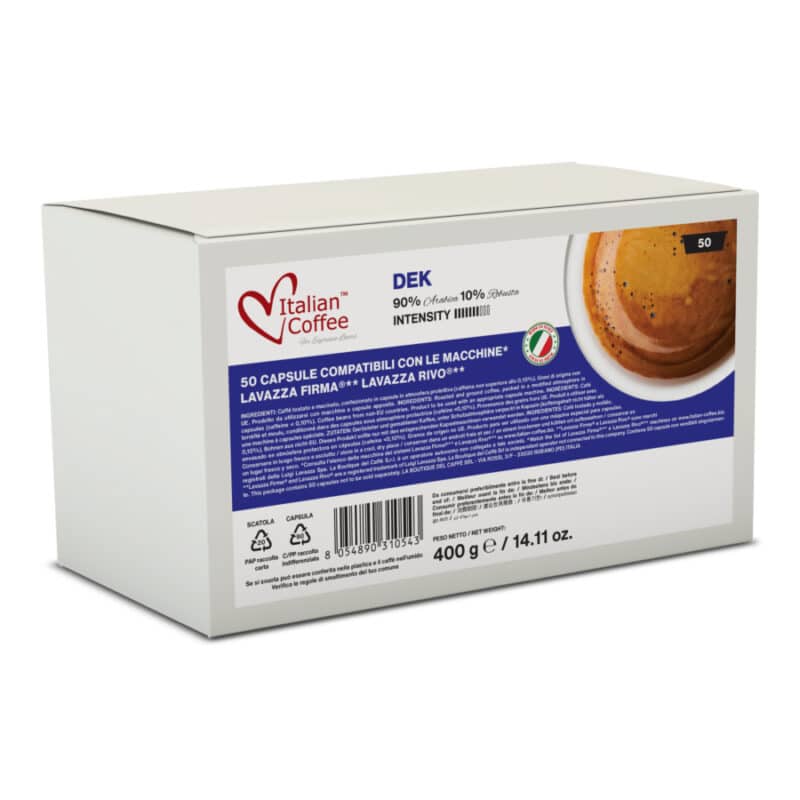 Italian Coffee Deca – 50 kapslí kompatibilních s Lavazza Company