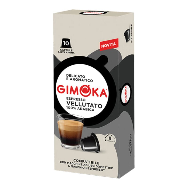 Kapsule Vellutato 100% Arabica Gimoka pro Nespresso - 10 kapslí